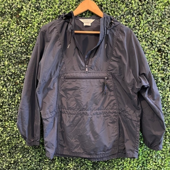 L.L Bean | Zip-up Hooded Windbreaker Blue - Picture 1 of 11
